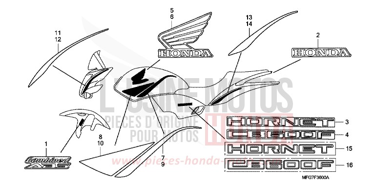 MARKE von Hornet ABS PEARL ACID YELLOW (Y205) von 2009